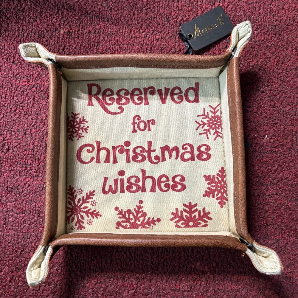 Reserved for Christmas Wishes key catcher trinket tray jewelry dish